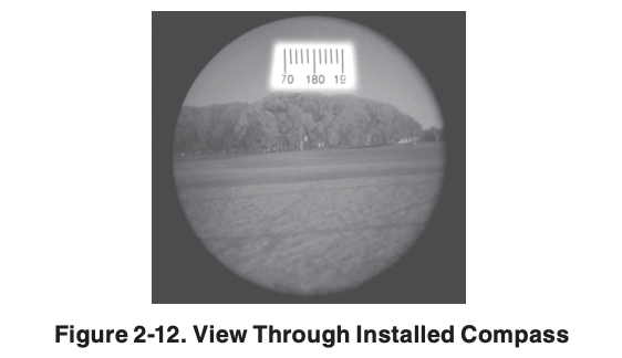 View through installed compass