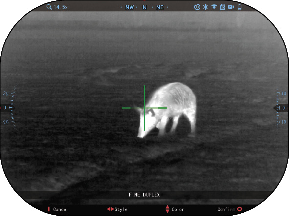 Reticle Style adjustment