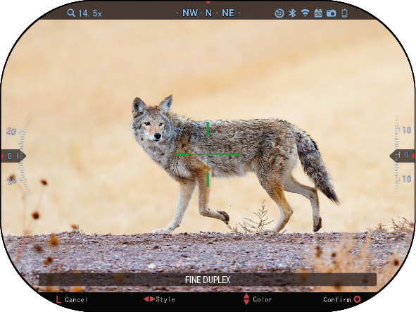 Reticle Style Adjustment